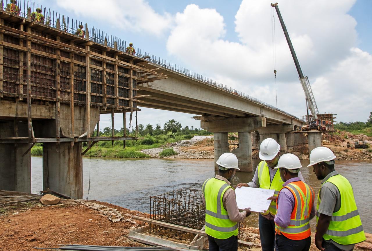 Bridge Construction works by Brandmark Infrastructure